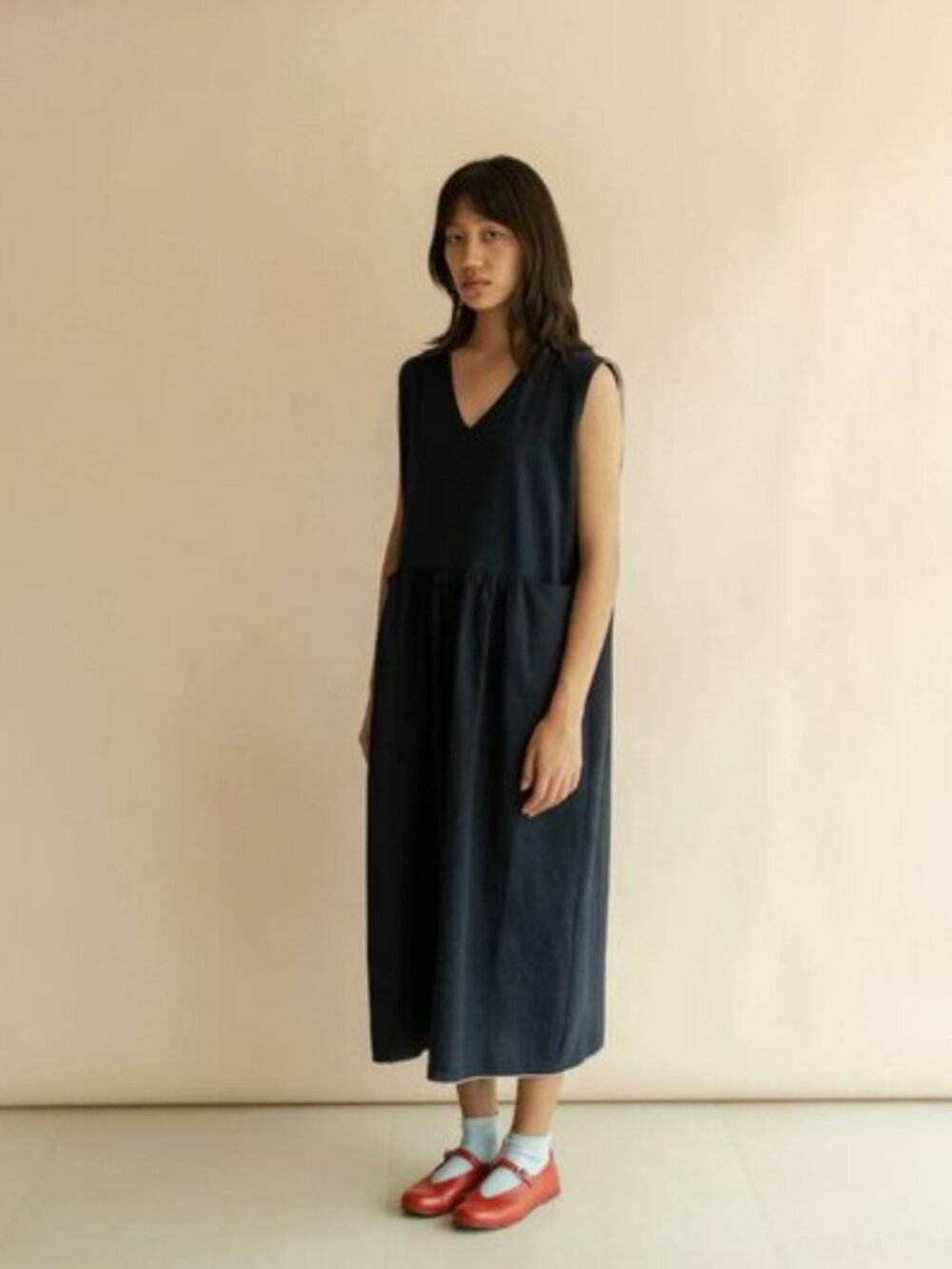 Runaway Bicycle brand V-neck Cotton Dress